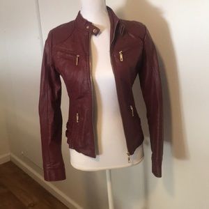 Dark red jacket